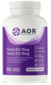Methyl B12 – 15 mg (Methylcobalamin Ultr) (60 Lozenges) AOR