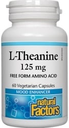 Natural Factors L-Theanine 125mg (60 Vegetarian Capsules)