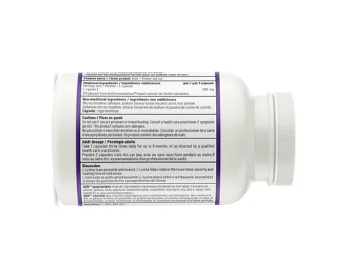 L-Lysine (150 Veggie Caps) AOR product facts