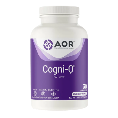 AOR Cogni-Q 320mg 30 Capsules label
