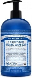 4-In-1 Peppermint Organic Sugar Soap (24oz)