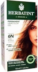 6N Dark Blonde Permanent Herbal Haircolor Gel (135mL)