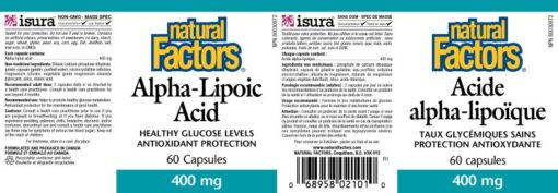 Natural factors Alpha Lipoic Acid label