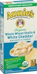 Annie's Organic Whole Wheat Shells & White Cheddar