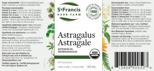 St.Francis Astragalus label