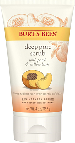 Burt's Bees Peach & Willowbark Deep Pore Scrub feature
