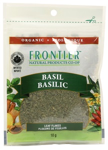 Basil Leaf Flakes Pouch Organic (10g) Frontier Co-op