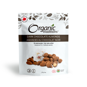 Organic Traditions Dark Chocolate Almonds feature