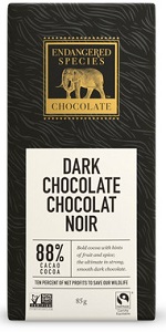 Dark Chocolate With 88% Cocoa (85g) - Endangered Species