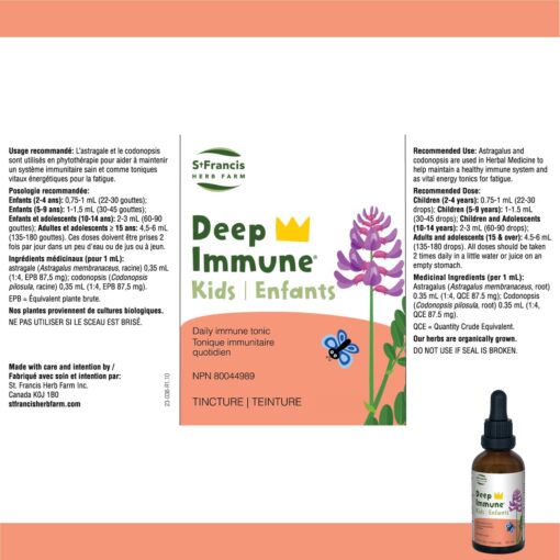 St. Francis Deep Immune kids Label