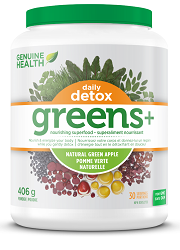 Genuine Health greens+ daily detox - Green Apple (406g)