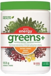 Genuine Health greens+ extra energy - Natural Orange (133g)