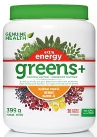 Genuine Health greens+ extra energy - Natural Orange (399g)