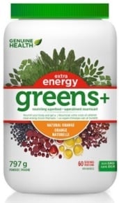 Genuine Health greens+ extra energy - Natural Orange (797g)
