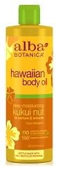 Hawaiian Body Oil Deep Moisturizing Kukui Nut