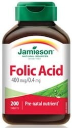 Jamieson Folic Acid 400mcg (200 Tablets)