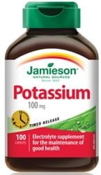 Jamieson Potassium 100mg Timed Release (100 Tablets)
