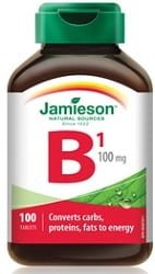 Jamieson Vitamin B1 (Thiamine) 100mg (100 Tablets)