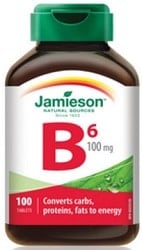 Jamieson Vitamin B6 (Pyridoxine) 100mg (100 Tablets)