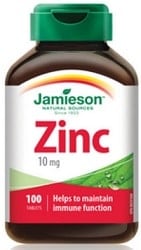 Jamieson Zinc 10mg (100 Tablets)
