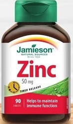 Jamieson Zinc 50 MG Timed Release (90 Tablets)