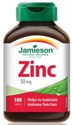 Jamieson Zinc 50mg (100 Tablets)