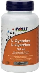 Now L-Cysteine 500mg with Vitamins B6 and C (100 Tablets)