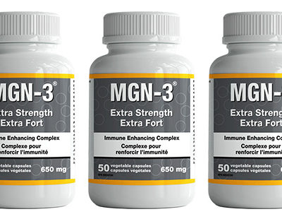 MGN-3 650mg Extra Strength with Astragalus THREE BOTTLES of (50vcap) BioBran Arabinoxylan Compound AHCC