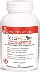 Medi C Plus Vitamin C & Lysine (150 Vegetarian Capsules)