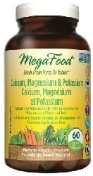 MegaFood Calcium, Magnesium, & Potassium (60 Tablets)