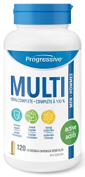 Multivitamin for Active Men (120 Vegetable Capsules) - Progressive Nutrition