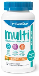 Multivitamin for Kids (120 Chewable Tablets) -Progressive Nutrition