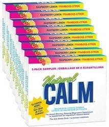 Natural Calm Magnesium Citrate Powder - Raspberry Lemon Packet Box (30 Packets)
