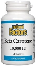 Natural Factors Beta Carotene 10,000 IU (90 Tablets)