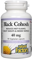 Natural Factors Black Cohosh Standardized Extract 40mg (90 Vegetarian Capsules)