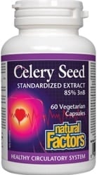 Natural Factors Celery Seed Standardized Extract 85% 3nB (60 Vegetarian Capsules)