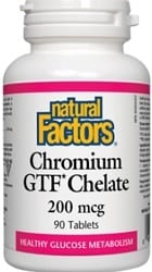Natural Factors Chromium GTF Chelate 200mcg (90 Tablets)
