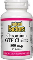 Natural Factors Chromium GTF Chelate 500mcg (90 Tablets)