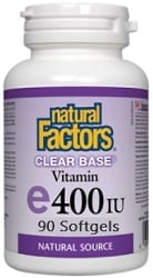 Natural Factors Clear Base Vitamin E 400 IU Natural Source (90 Softgels)