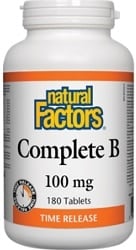 Natural Factors Complete B 100mg Time Release (180 Tablets)