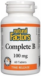 Natural Factors Complete B 100mg Time Release (60 Tablets)