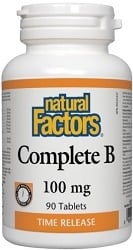 Natural Factors Complete B 100mg Time Release (90 Tablets)