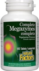 Natural Factors Complete Megazymes Vegetarian Formula (180 Tablets)