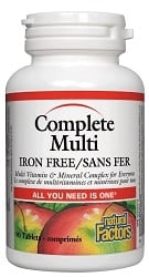 Natural Factors Complete Multi Iron Free (90 Tablets)