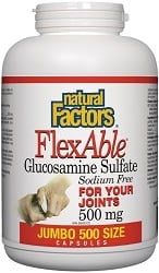 Natural Factors FlexAble Glucosamine Sulfate 500mg (500 Capsules)