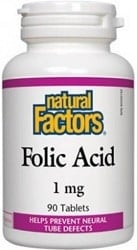 Natural Factors Folic Acid 1mg (90 Tablets)