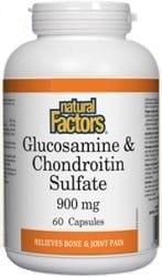 Natural Factors Glucosamine & Chondroitin Sulfate 900mg (60 Capsules)