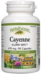 Natural Factors HerbalFactors Cayenne (90 Capsules)