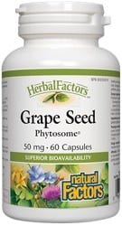 Natural Factors HerbalFactors Grape Seed Phytosome 50mg (60 Capsules)