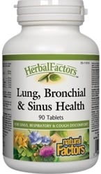 Natural Factors HerbalFactors Lung, Bronchial & Sinus Health (90 Tablets)